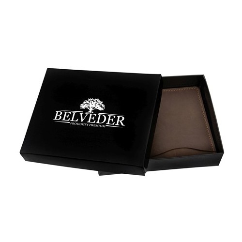 Portfel slim wallet męski na karty brąz ZC03 - 