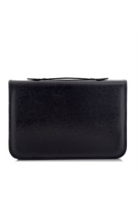 Czarny Organizer Skórzany na Dokumenty 01S -  Czarny Organizer Skórzany na Dokumenty 01S -