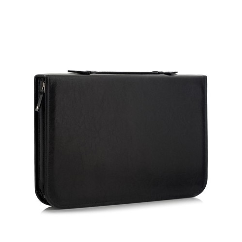 Skórzany Organizer Czarny na Dokumenty 01SB -  Skórzany Organizer Czarny na Dokumenty 01SB -