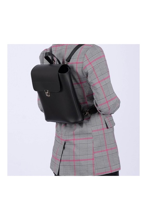 Elegancki Plecak Skóra Czarny Telimene T9CZ -