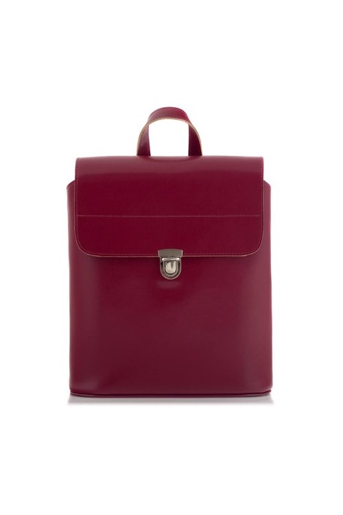 Amarantowy Plecak Damski Skóra Telimene T9AR - 