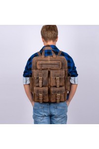 Plecak Vintage Skórzany Brąz Outlander VL7 - 