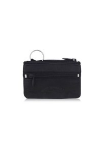 Małe Etui na Klucze Skórzane Czarne S579 - 