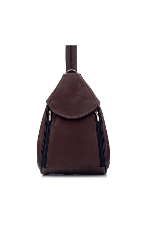 Torebka Plecak 2w1 Skóra Brąz Ciemny Rene14 -