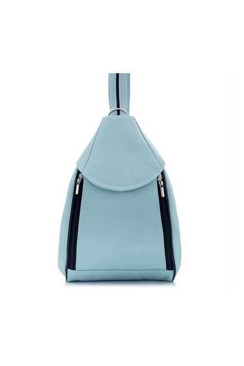 Torebka Plecak 2w1 Skórzany Błękitny Rene17 - 