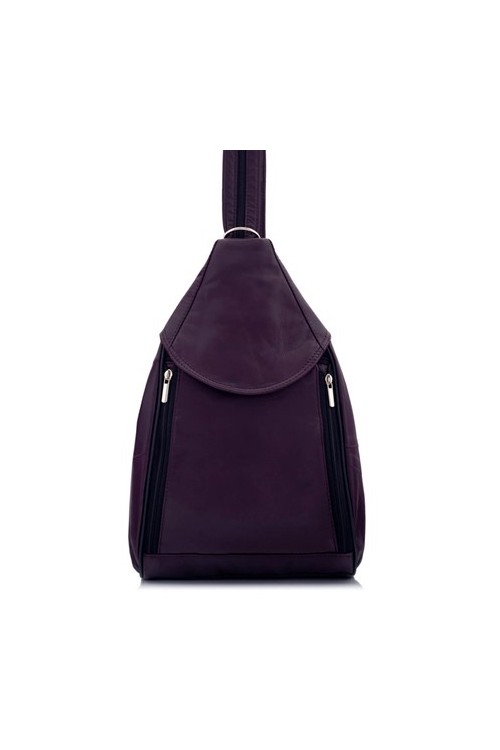 Torebka Plecak 2w1 Skóra Fioletowy Rene18 - 