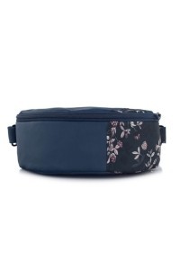 Nerka w Kwiaty Skóra Eko Granatowa Okinawa - 