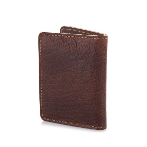 Portfel na Karty Męski Skóra Brąz Ciemny CH3 - 