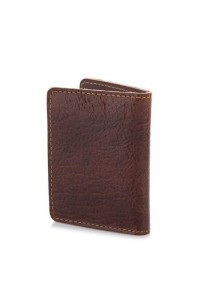 Portfel na Karty Męski Skóra Brąz Ciemny CH3 - 