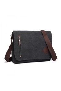 Torba Vintage Męska z Płótna Grafit Karston - 
