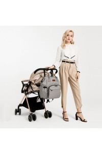Plecak dla mamy różowy w groszki DIAPER KN72 - 