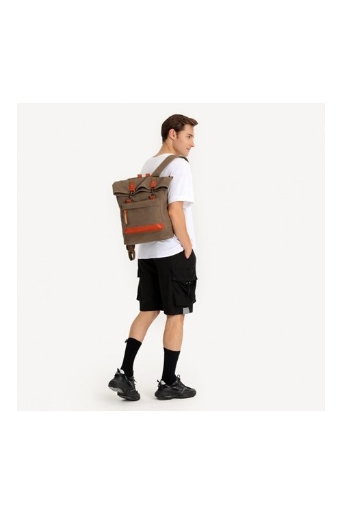 Czarny Płócienny Plecak Vintage A4 Arizona -