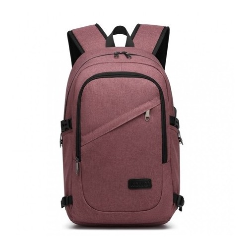 Plecak na Laptopa 15,6 USB Burgundy Compact - 