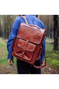 Plecak skórzany vintage brąz Outlander BT09 - 