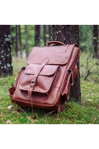 Plecak skórzany vintage brąz Outlander BT09 - 