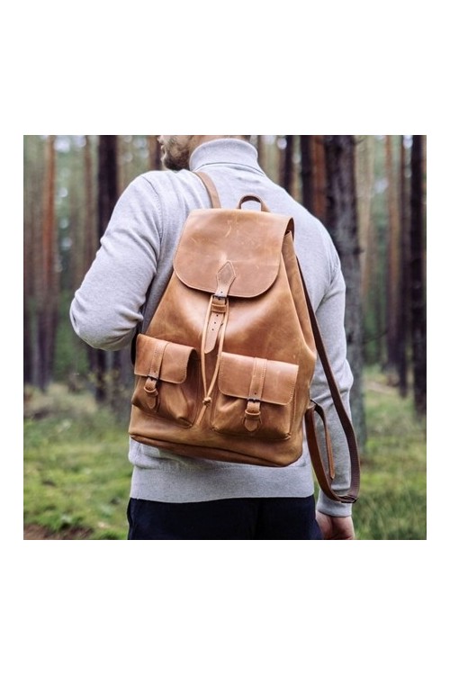 Skórzany Plecak Vintage Koniak Outlander Z72 - 