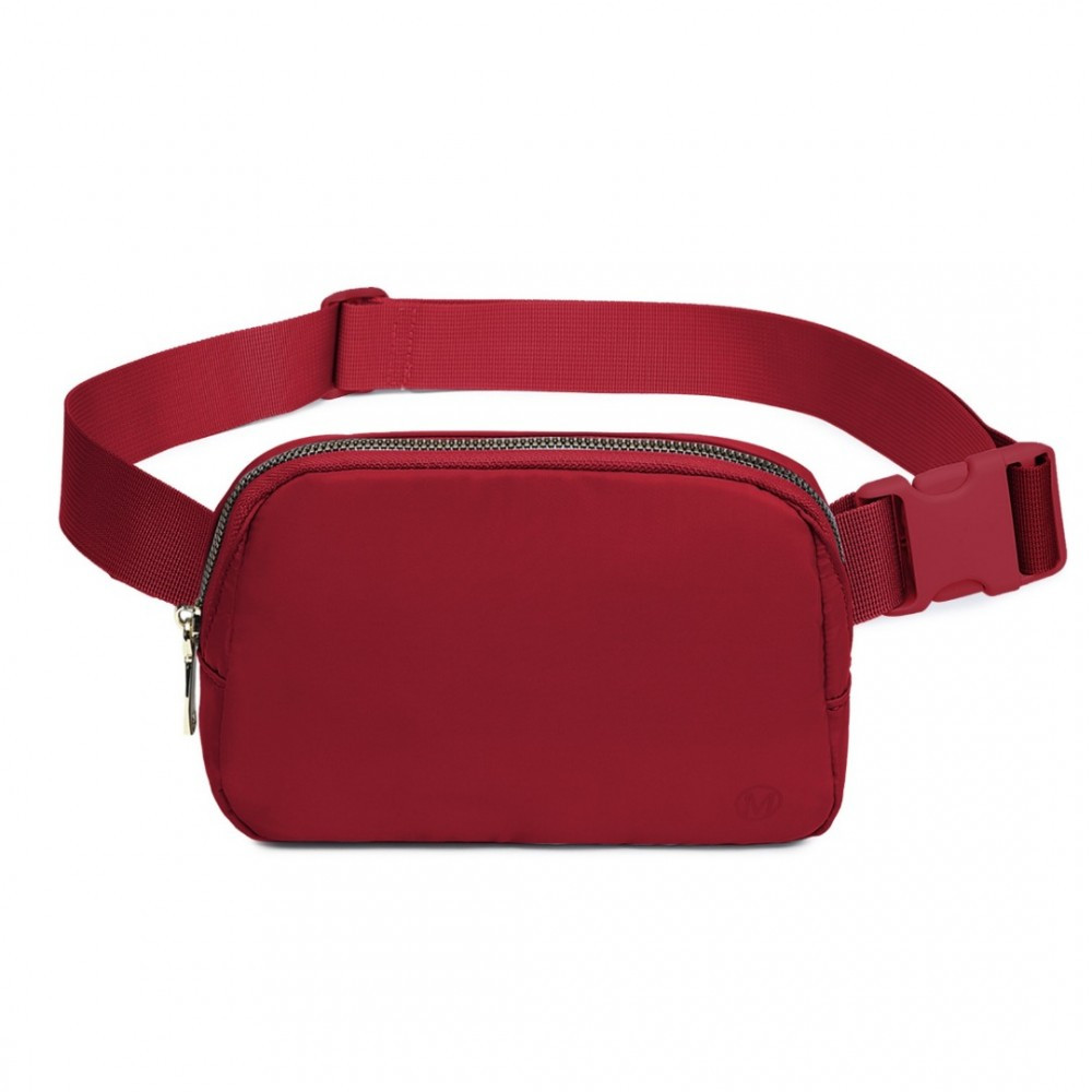 Burgundowa Torebka Nerka Młodzieżowa Damska Bum Bag Mała Andre 