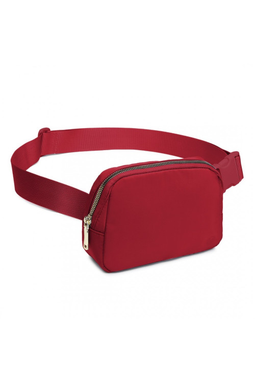 Burgundowa Torebka Nerka Młodzieżowa Damska Bum Bag Mała Andre 