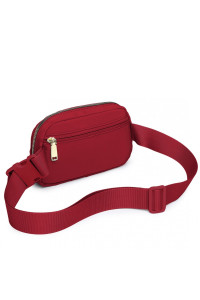 Burgundowa Torebka Nerka Młodzieżowa Damska Bum Bag Mała Andre 