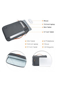 Szara Lekka Torba na Laptopa 15,6 z Materiału Flexfit 