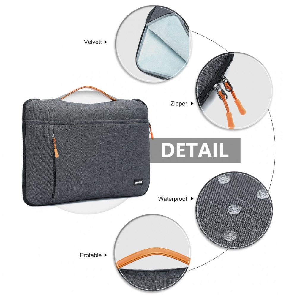Szara Lekka Torba na Laptopa 15,6 z Materiału Flexfit 