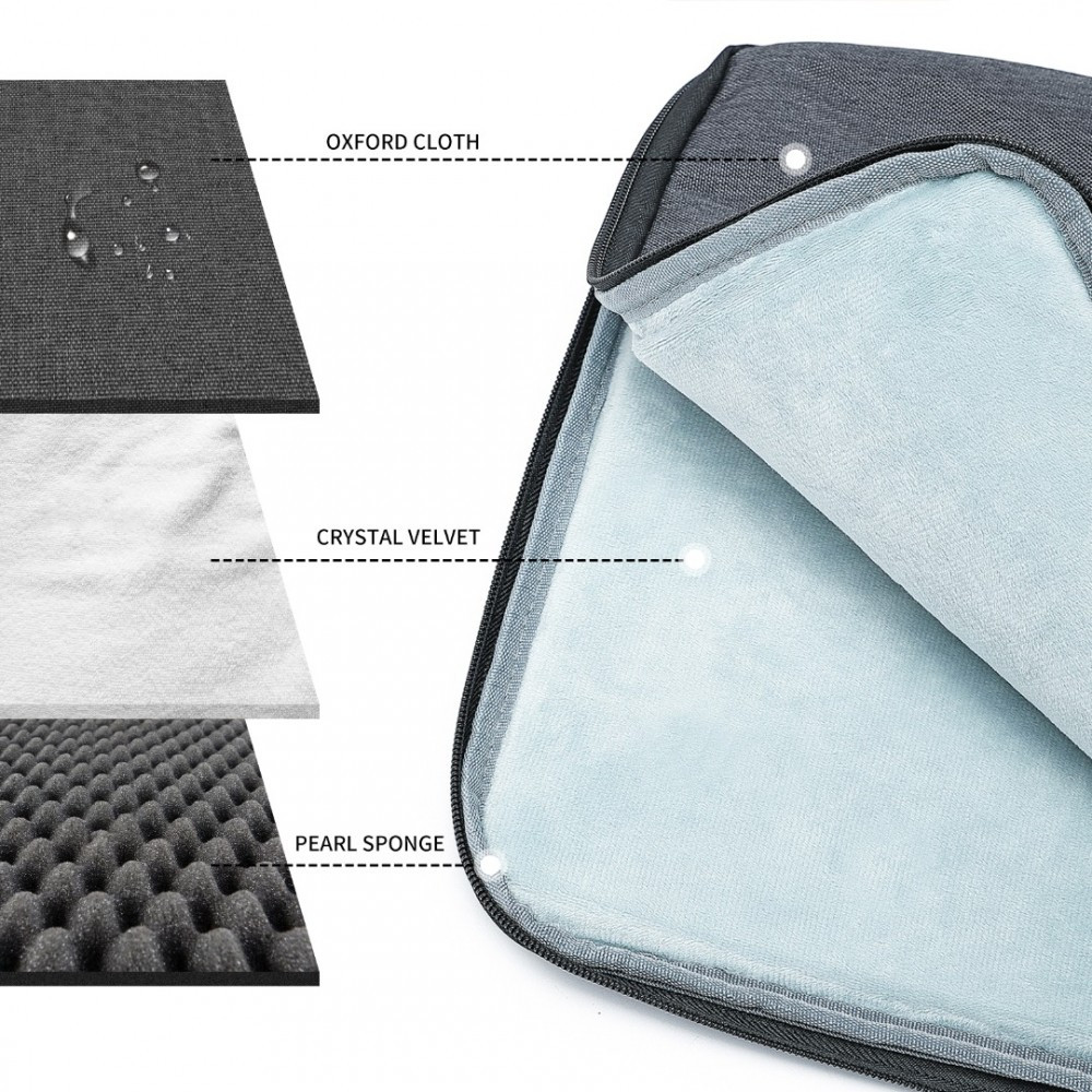Szara Lekka Torba na Laptopa 15,6 z Materiału Flexfit 