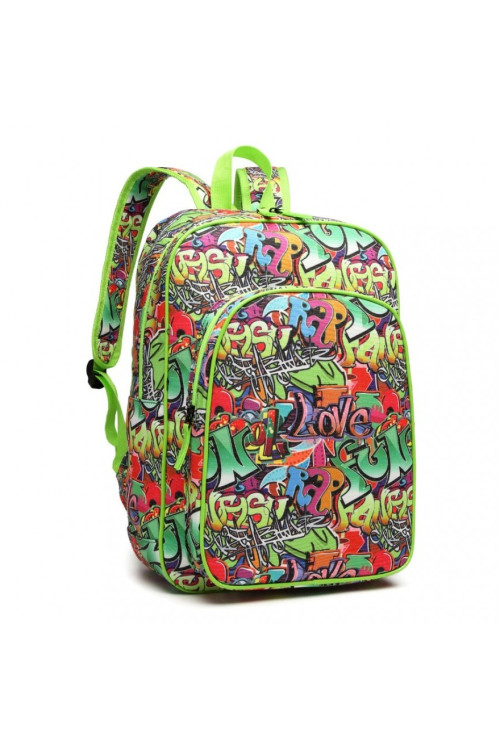 Kolorowy Plecak do Szkoły Podstawowej A4 Grafitti Skpat 