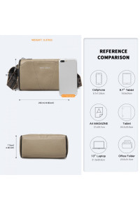 Khaki Owalna Torebka Cylider Crossbody Skórzana Ollow 