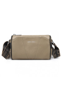 Khaki Owalna Torebka Cylider Crossbody Skórzana Ollow 
