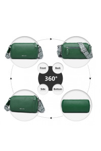Zielona Torebka Cylider Crossbody Skóra Naturalna Roal 