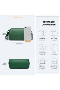 Zielona Torebka Cylider Crossbody Skóra Naturalna Roal 