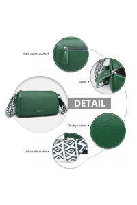 Zielona Torebka Cylider Crossbody Skóra Naturalna Roal 