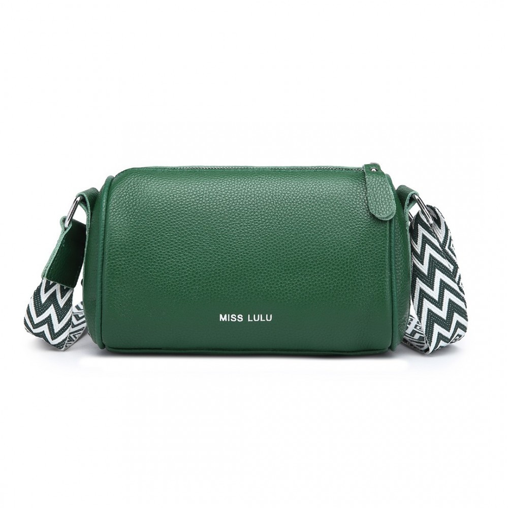 Zielona Torebka Cylider Crossbody Skóra Naturalna Roal