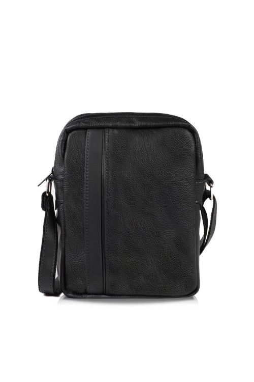 Średnia Czarna Torebka Raportówka Męska Skóra Naturalna Nord21