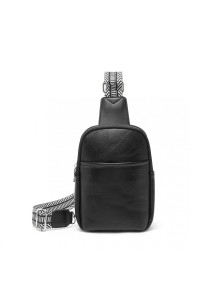 Czarna Torebka Saszetka Crossbody na Klatkę Piersiową Carel 
