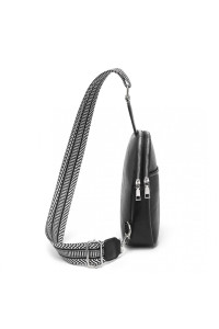 Czarna Torebka Saszetka Crossbody na Klatkę Piersiową Carel 