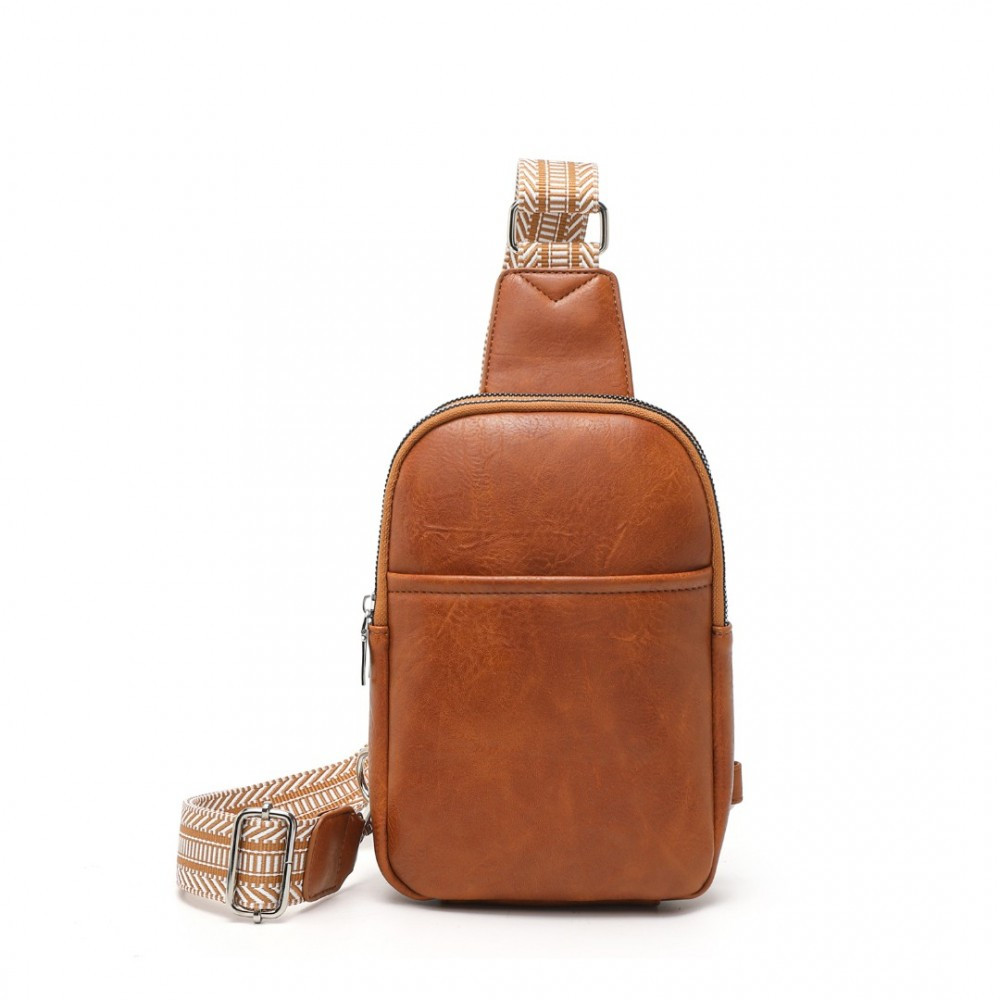 JasnoBrązowa Torebka Saszetka Crossbody na Klatkę Piersiową Carel 