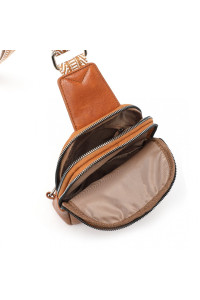 JasnoBrązowa Torebka Saszetka Crossbody na Klatkę Piersiową Carel 
