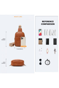 JasnoBrązowa Torebka Saszetka Crossbody na Klatkę Piersiową Carel 