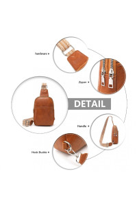 JasnoBrązowa Torebka Saszetka Crossbody na Klatkę Piersiową Carel 
