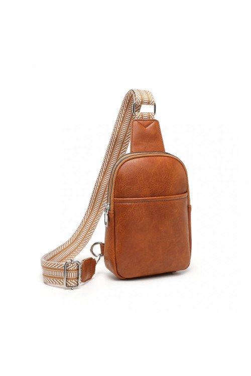 JasnoBrązowa Torebka Saszetka Crossbody na Klatkę Piersiową Carel 