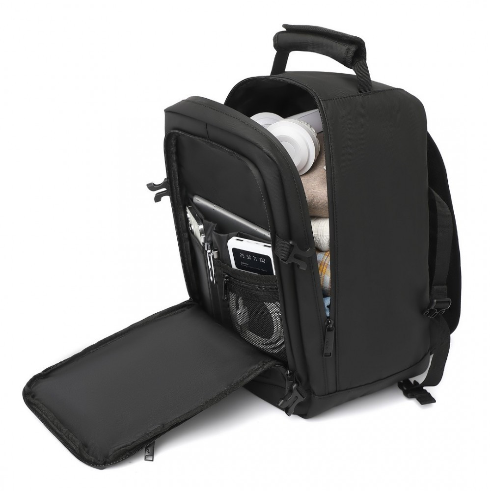 Czarny Wodoodporny Plecak Ryanair WizzAir 40x20x25 20L Expander W2 