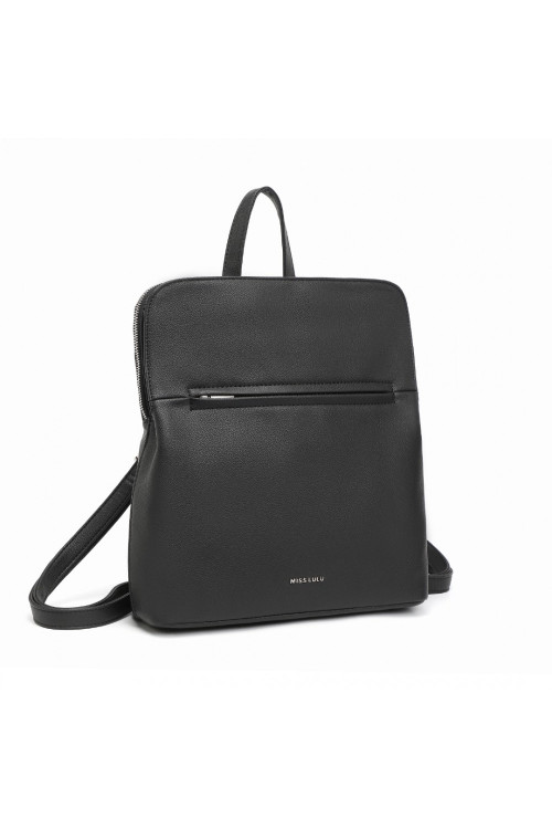 Czarny Elegancki Minimalistyczny Plecak Damski Audrey