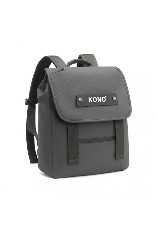 Szary Plecak Vintage Młodzieżowy do Liceum z Klapą Wodoodporny Cougar 