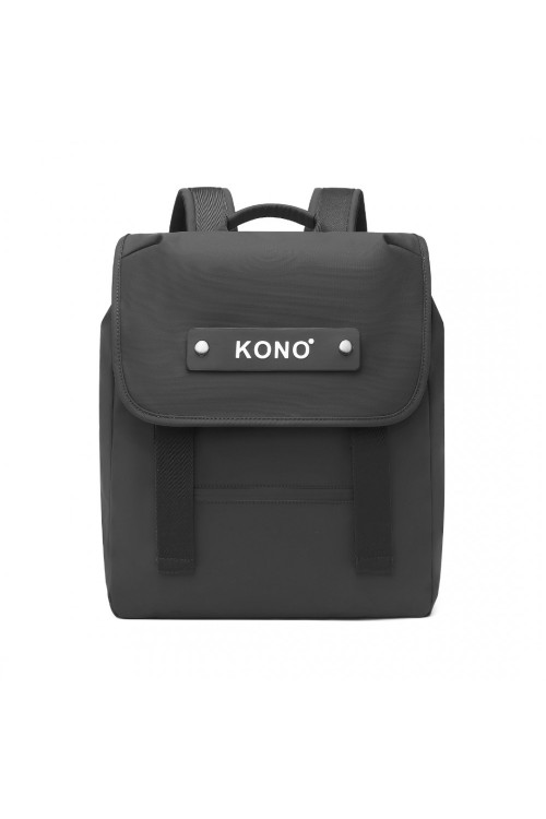 Czarny Plecak Vintage do Szkoły Średniej z Klapą Wodoodporny Cougar 