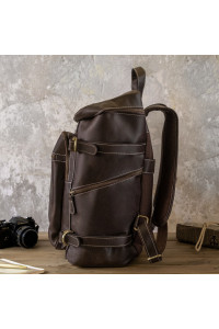 Ciemnobrązowy Plecak Skórzany Vintage Męski Na Laptopa 15,6" Beleder BL075 