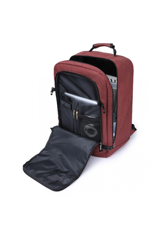 Duży Plecak LOT Ryanair WizzAir 55x40x20 Czerwony 40L Expander 3.0