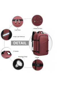 Duży Plecak LOT Ryanair WizzAir 55x40x20 Czerwony 40L Expander 3.0 