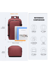 Duży Plecak LOT Ryanair WizzAir 55x40x20 Czerwony 40L Expander 3.0 