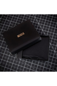 Czarny Bardzo Cienki Portfel Slim Wallet na Karty i Bilon Skóra Licowa BV717 